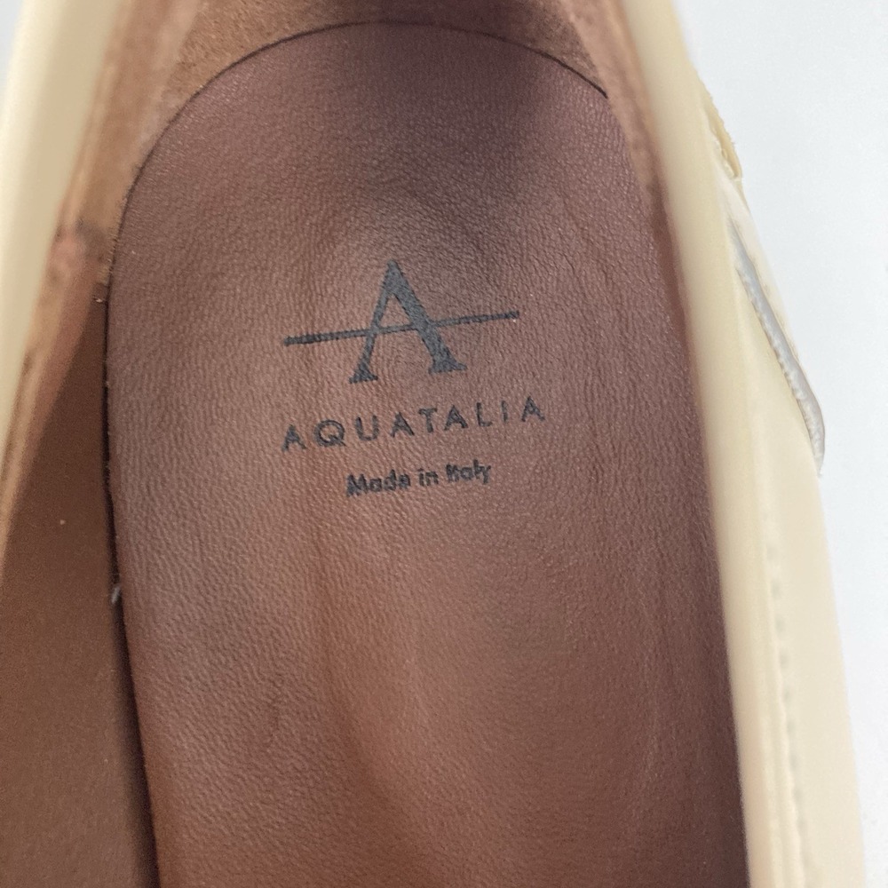 Aquatalia Alexi Ivory Cream Penny Loafer Chunky Lug Sole Platform Preppy sz 8.5 - Picture 3 of 8